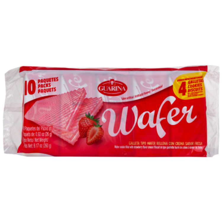 Guarina Wafer Strawberry Cream Cookies 9.17 oz