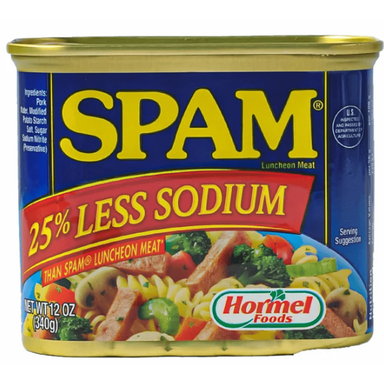 Spam Carne de cerdo horneada, reducida 25% en sodio 12 onza(s)