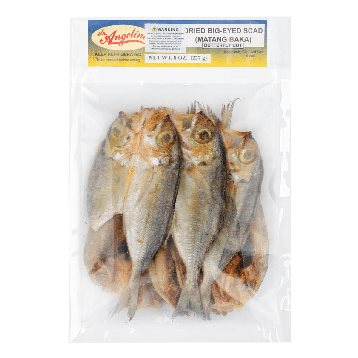 Angelina Dried Big-eyed Scad (Matang Baka) 8 oz