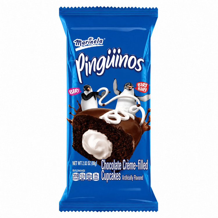Marinela Pingüinos Chocolate Crème Filled Cupcakes 80 g