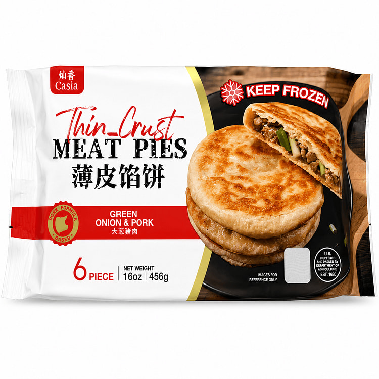 Casia Thin-Crust Meat Pies – Green Onion & Pork 456 g