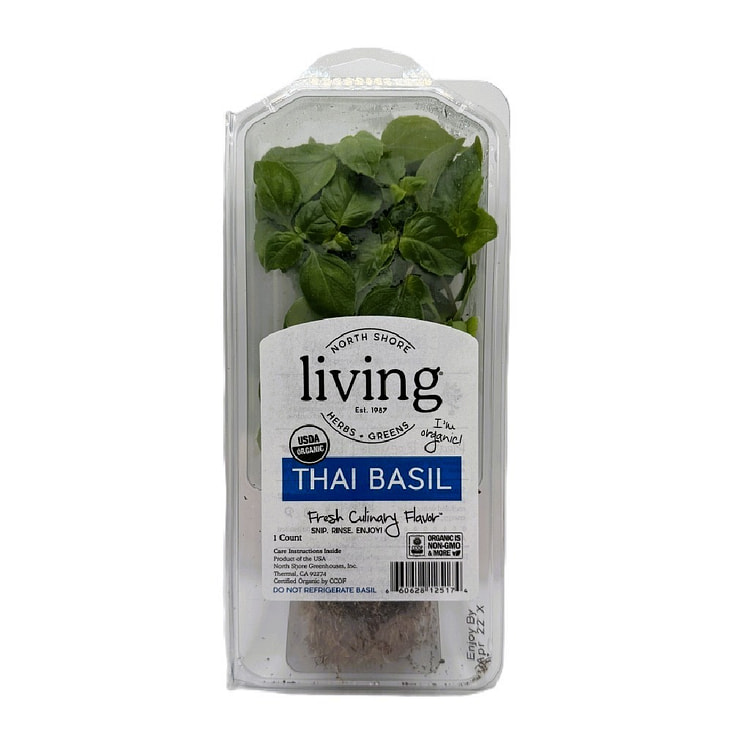 Organic Living Thai Basil 1 each
