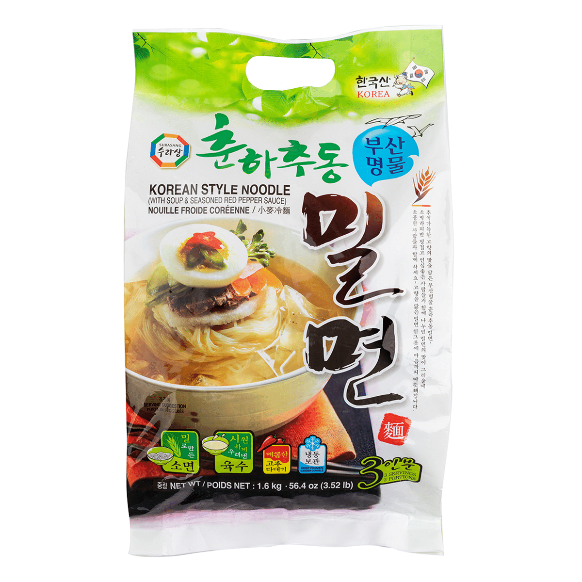วังโคเรีย บูซาน สไตล์บะหมี่เย็น (มิลมยอน) (3 ที่) 3.52 lb