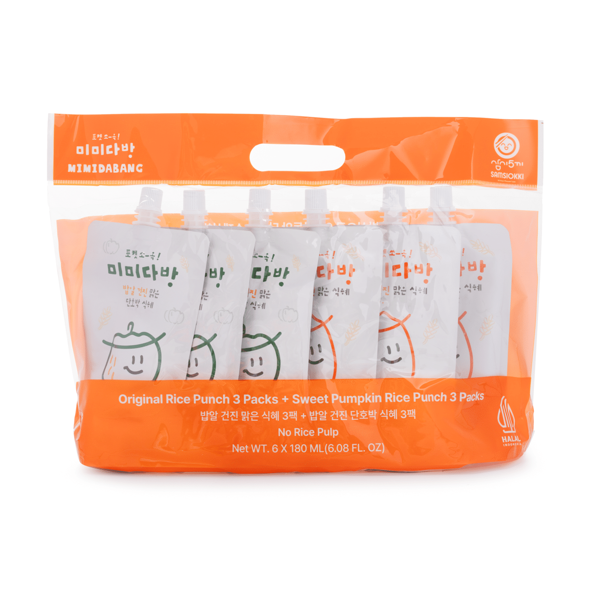 MIMIDABANG Sweet Rice Punch Drink+Sweet Pumpkin Punch Drink 6pks 1080 ml
