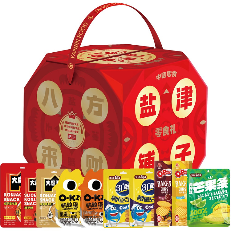 盐津铺子 八方来财鸿运版礼盒 春节送礼过年礼盒 747 克