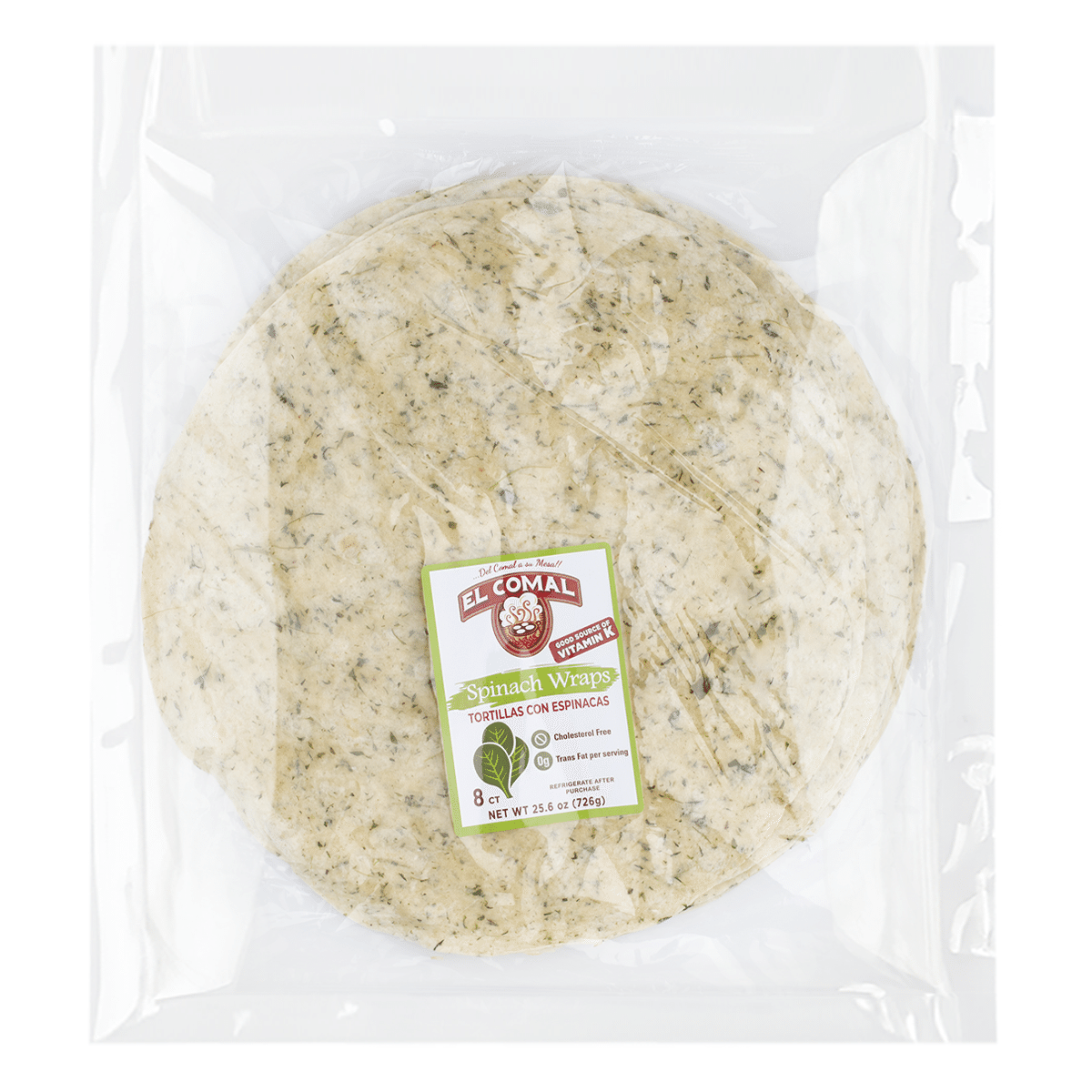 El Comal Spinach Wrap 3.2 oz*8 counts
