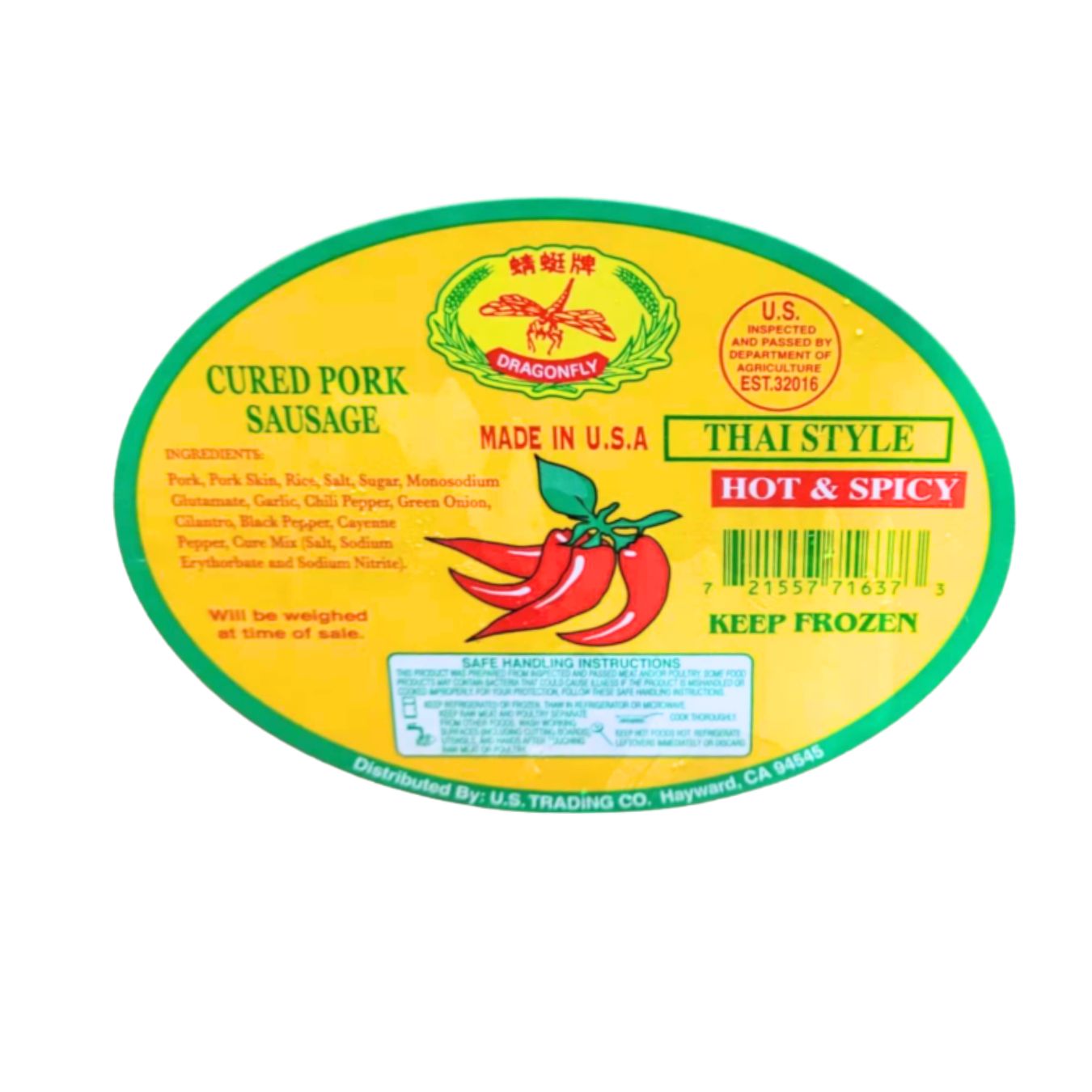 Xúc Xích Cay Thái Dragonfly 2 oz*7 cái - Weee!