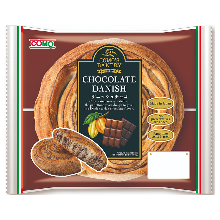 Como Bread Chocolate Danish Bun 3.25 盎司