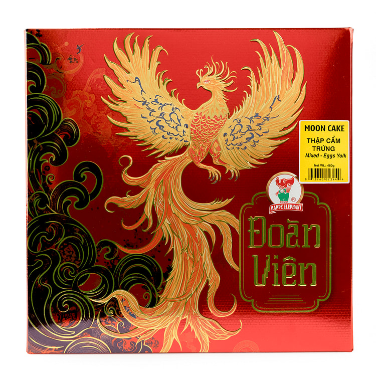 Happy Elephant Premium Mooncake Mixed (Yolk) 4pcs 480 g