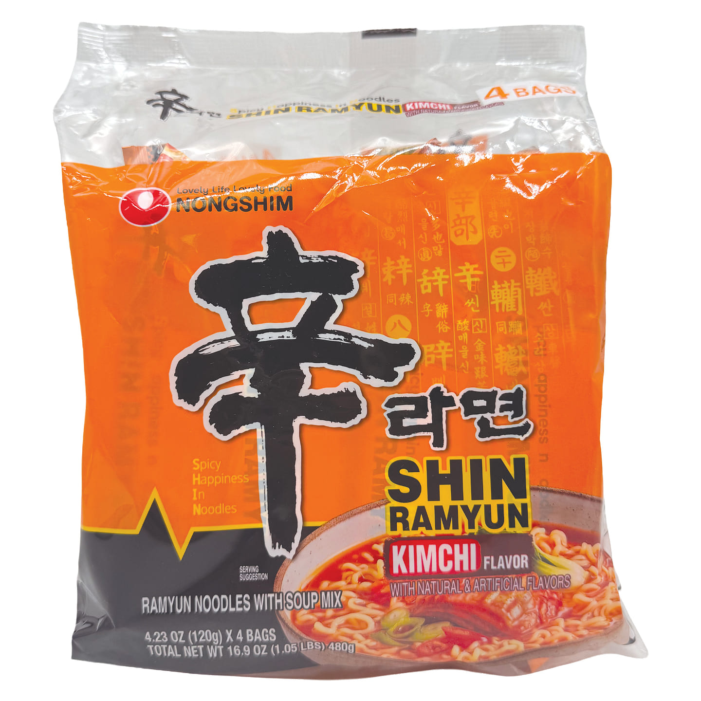 NOGSHIM SHIN RAMEN KIMCHI FLAVOR 120 g*4 pack