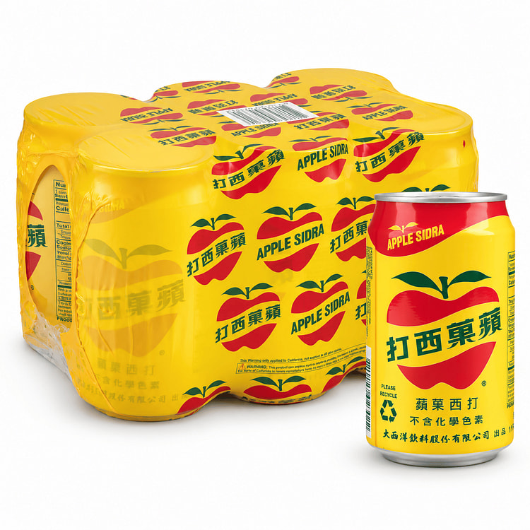 大西洋 苹果西打 330 毫升*6 罐