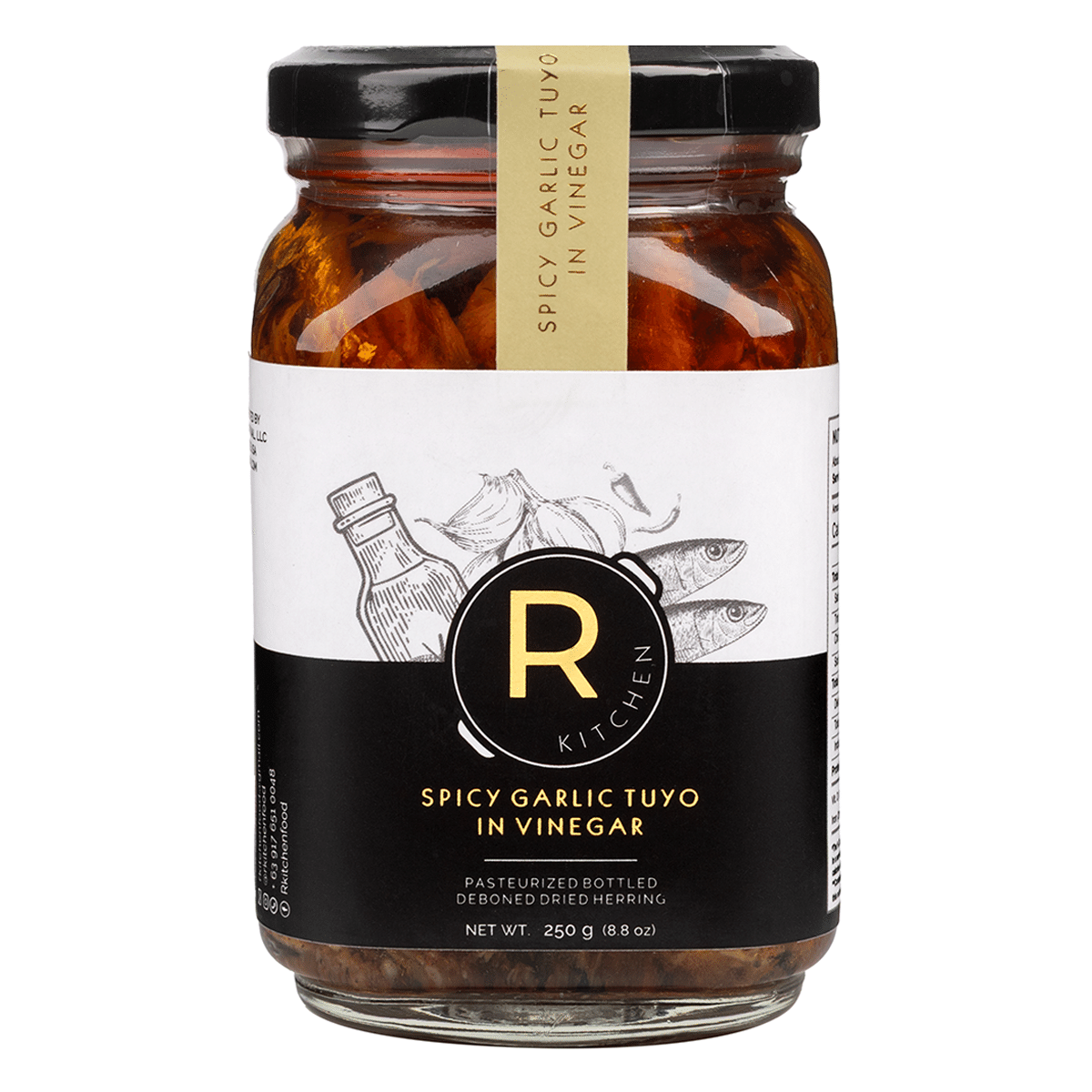 RKitchen Spicy Garlic in Vinegar Tuyo Gourmet Bottle 250 g
