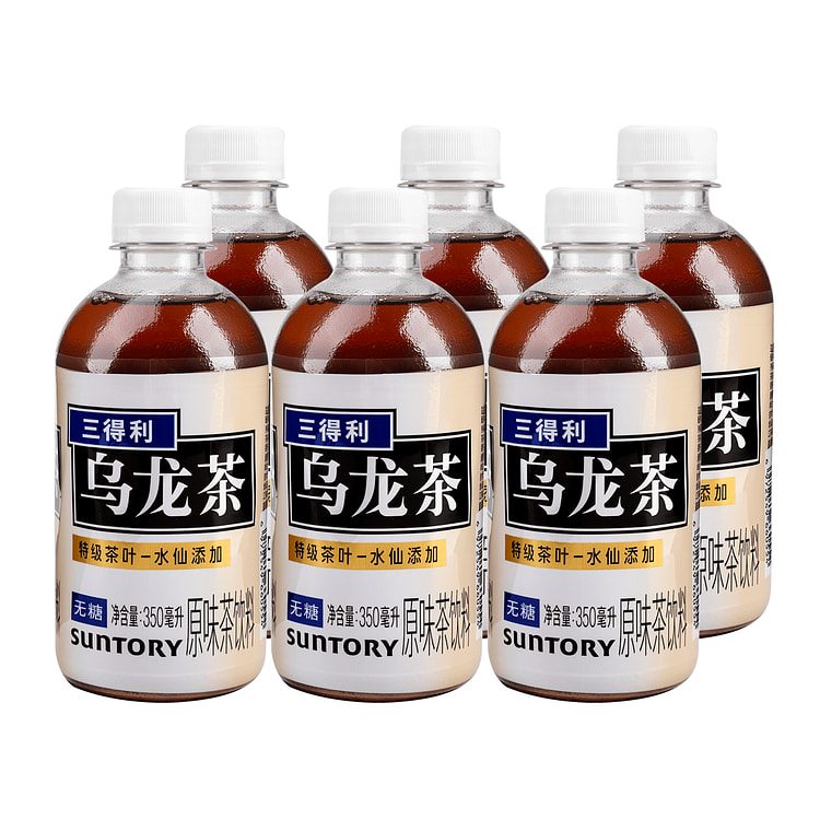 三得利 乌龙茶 无糖 mini 便携装 350 毫升*6 瓶