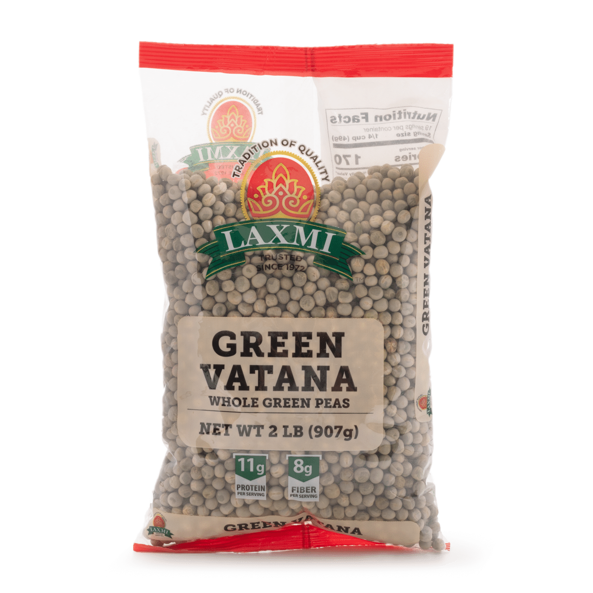 Laxmi Green Vatana (Whole Green Peas） 2 lb*20 pack