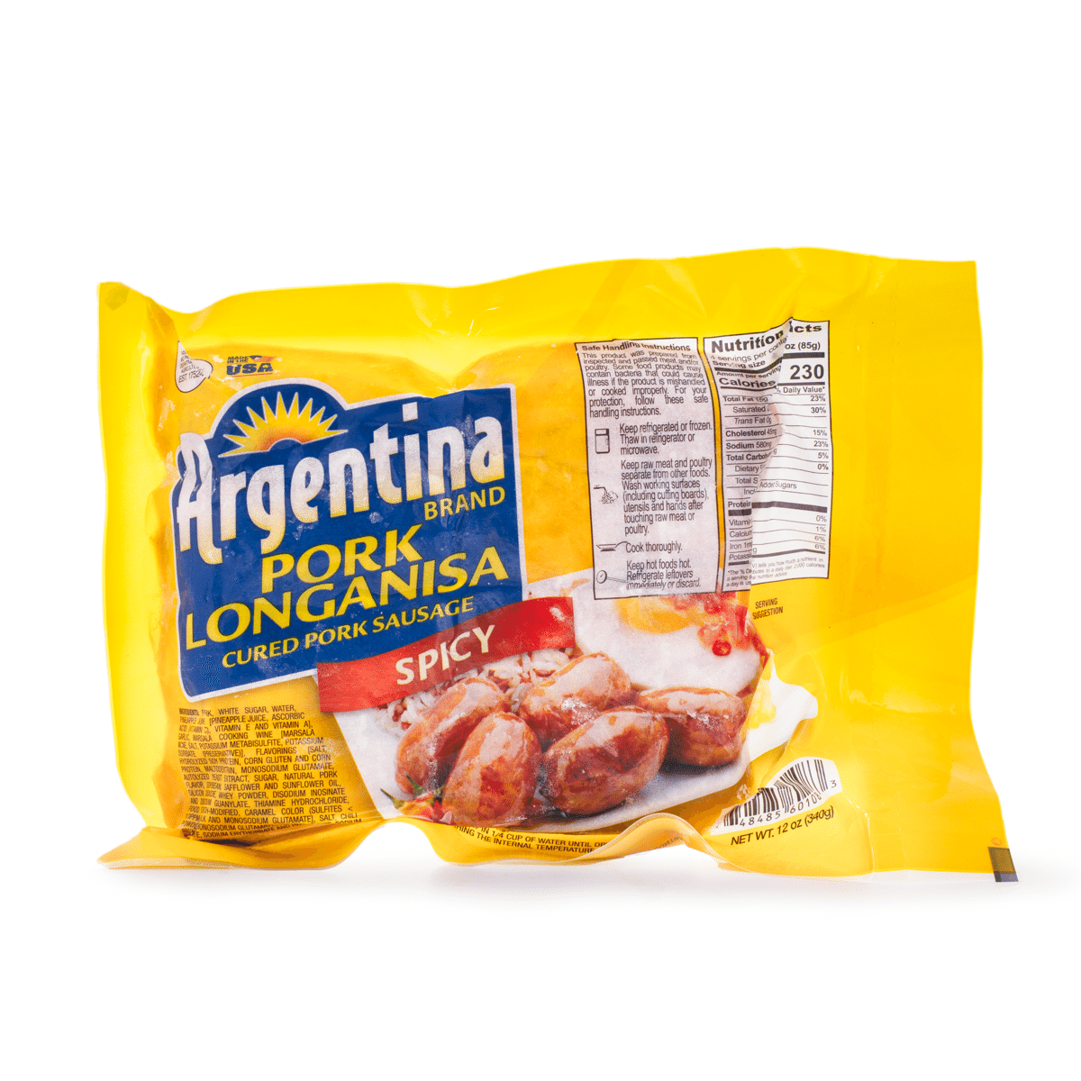Argentina Pork Longanisa Spicy, Frozen 12 oz