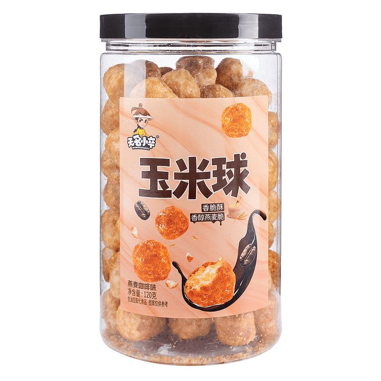 无名小卒 香酥燕麦脆玉米球 燕麦咖啡味零食 120 克