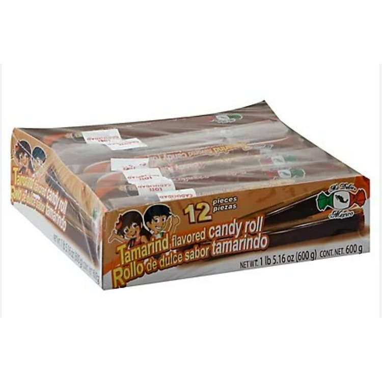 Mi Dulce Mexico Tamarind Flavored Candy Roll 12 count