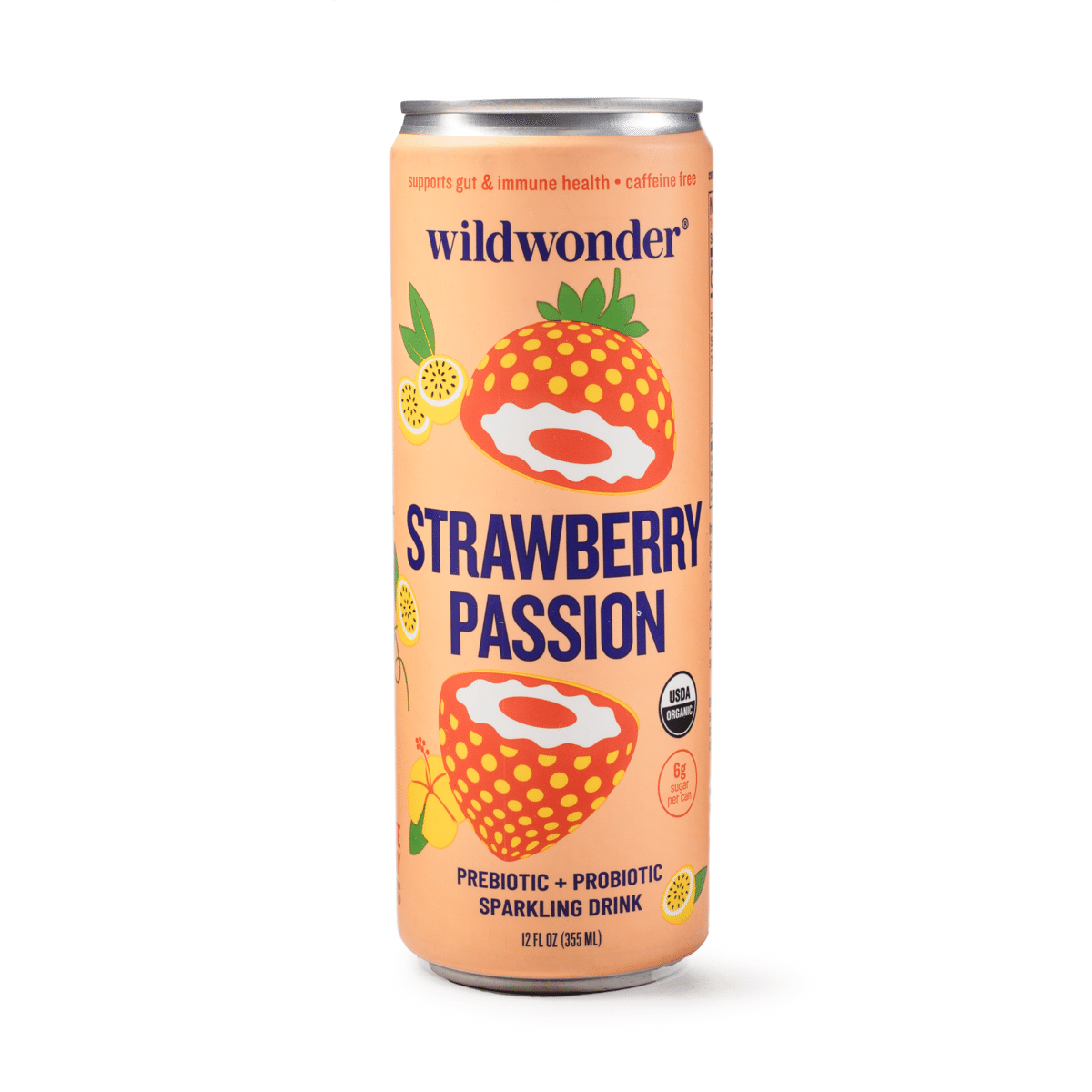 Wildwonder Strawberry Passion Sparkling Drink 12 fl.oz