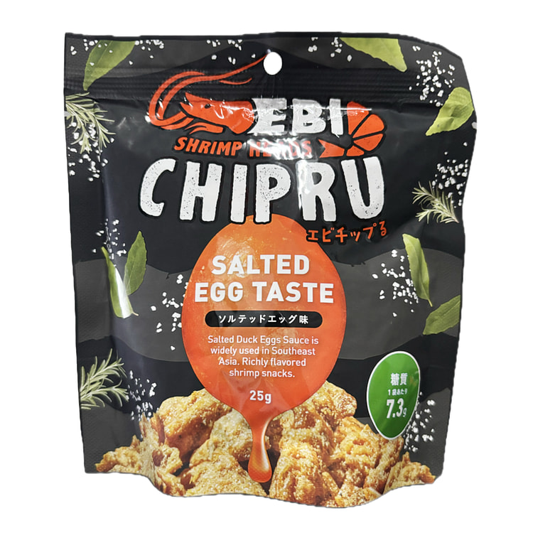 Ebi Chipuru Whole Shrimp Cracker Salted Egg Flavor 25 g