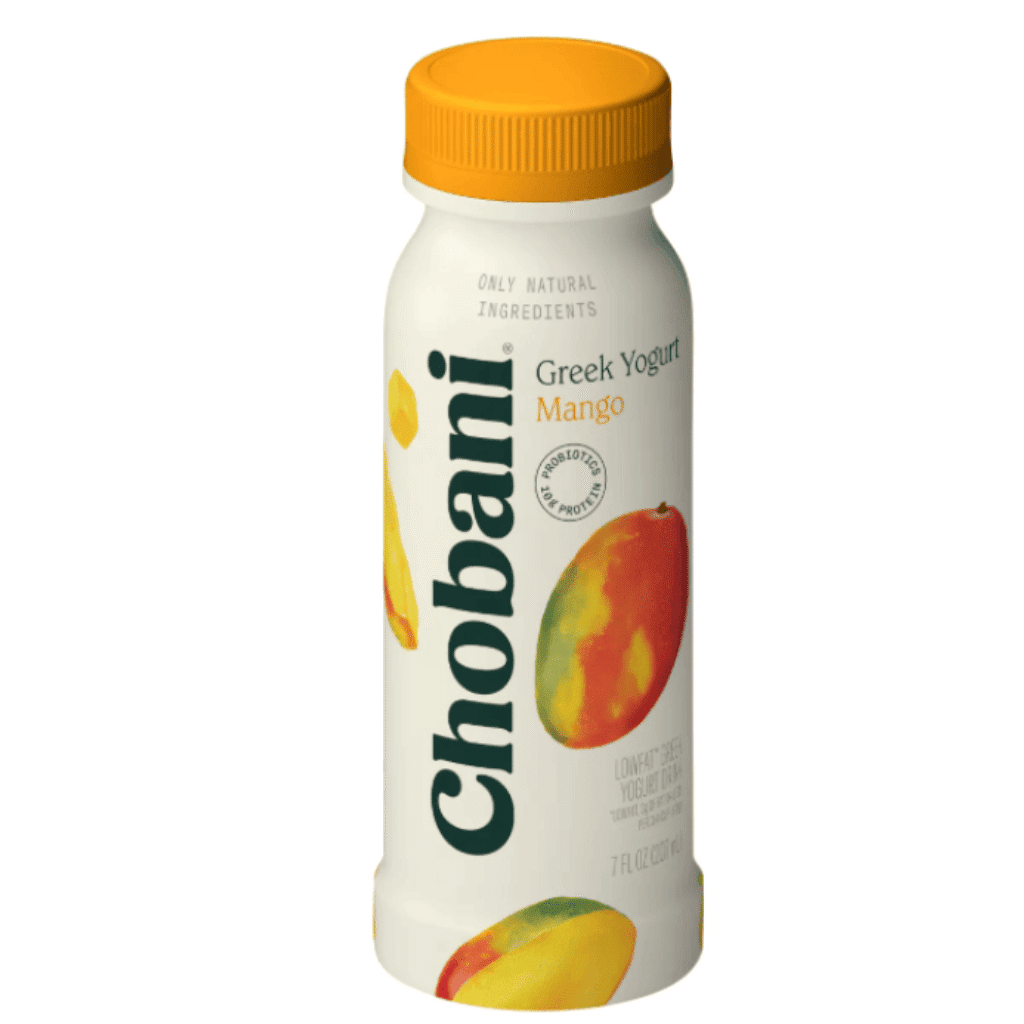 Chobani Low-Fat Greek Yogurt Drink Mango Bottle 7 oz