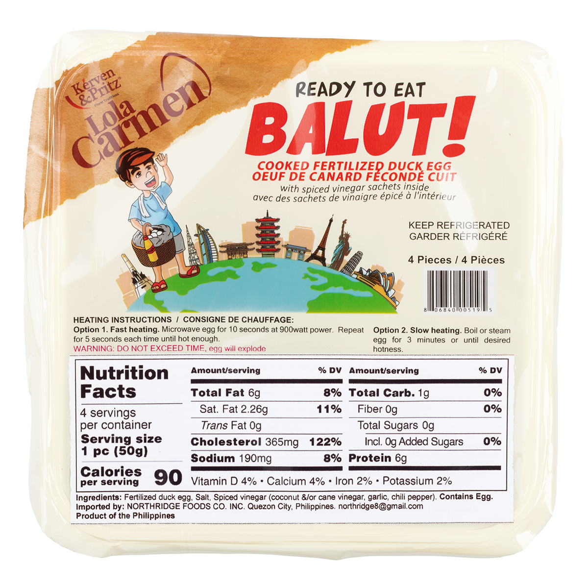 Kerven & Prits Lola Carmen Balut 4 count