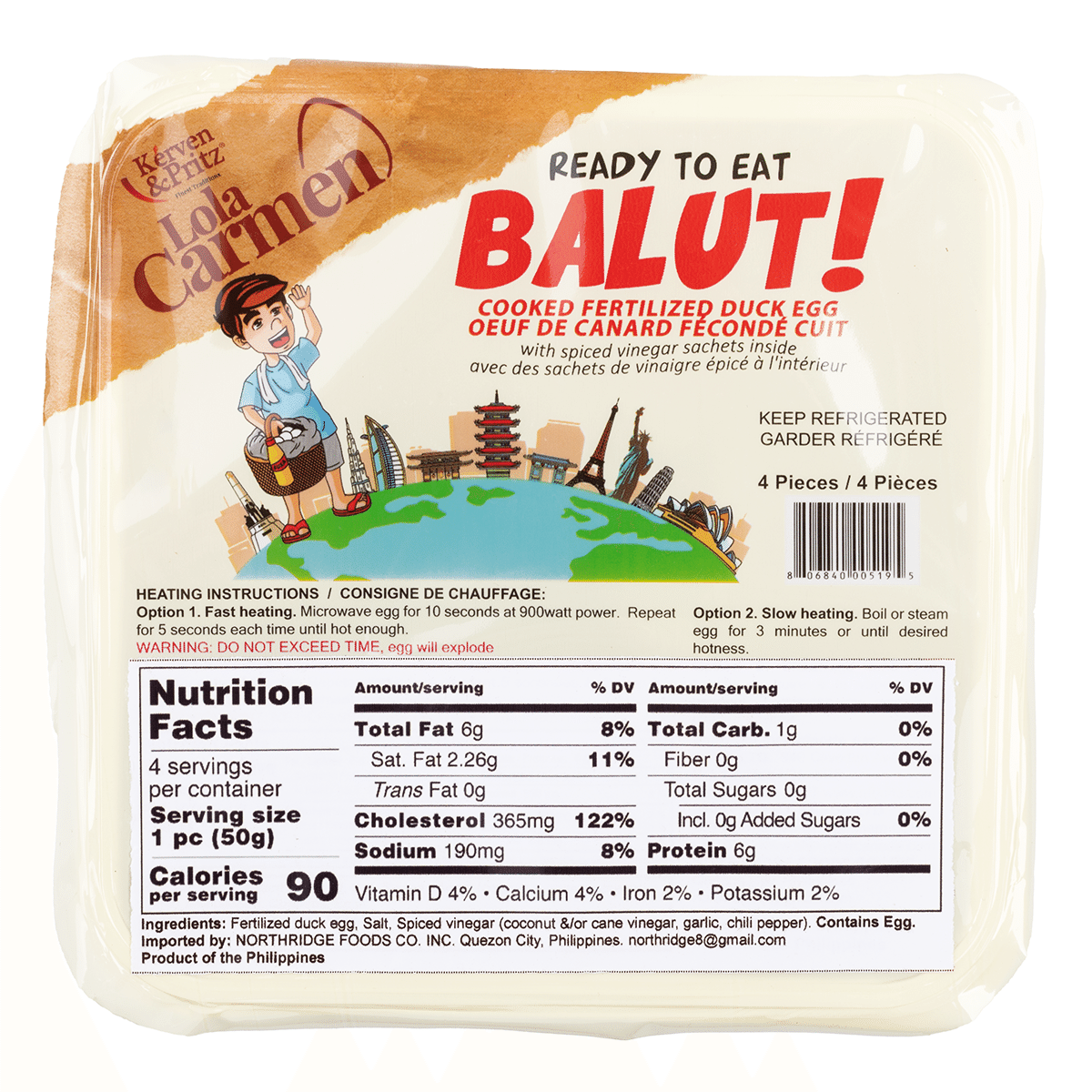 Kerven & Prits Lola Carmen Balut 4 count