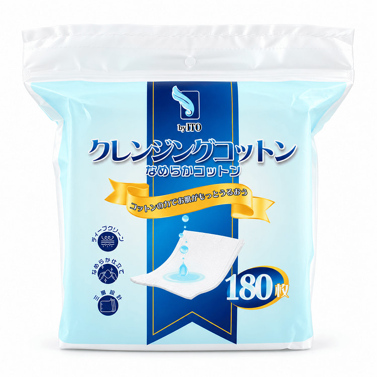 ITO Double-sided cotton pads, 180 pieces, 60mm * 50mm 1 count