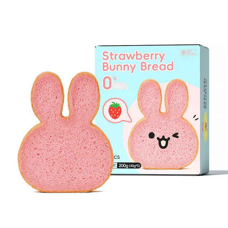 Oh Oh Cubie Strawberry Bunny Bread 5 PCs 200 gramo(s)