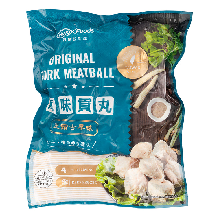 Hugo Foods 古早味 台湾贡丸 冷冻 1 磅