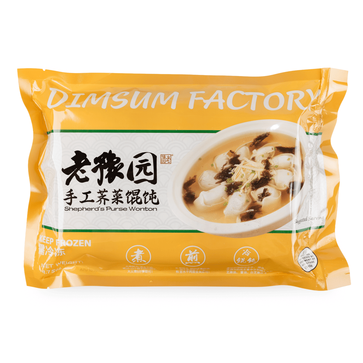 老豫园 上海荠菜馄饨(荠菜猪肉 手工制作) 10.8 盎司