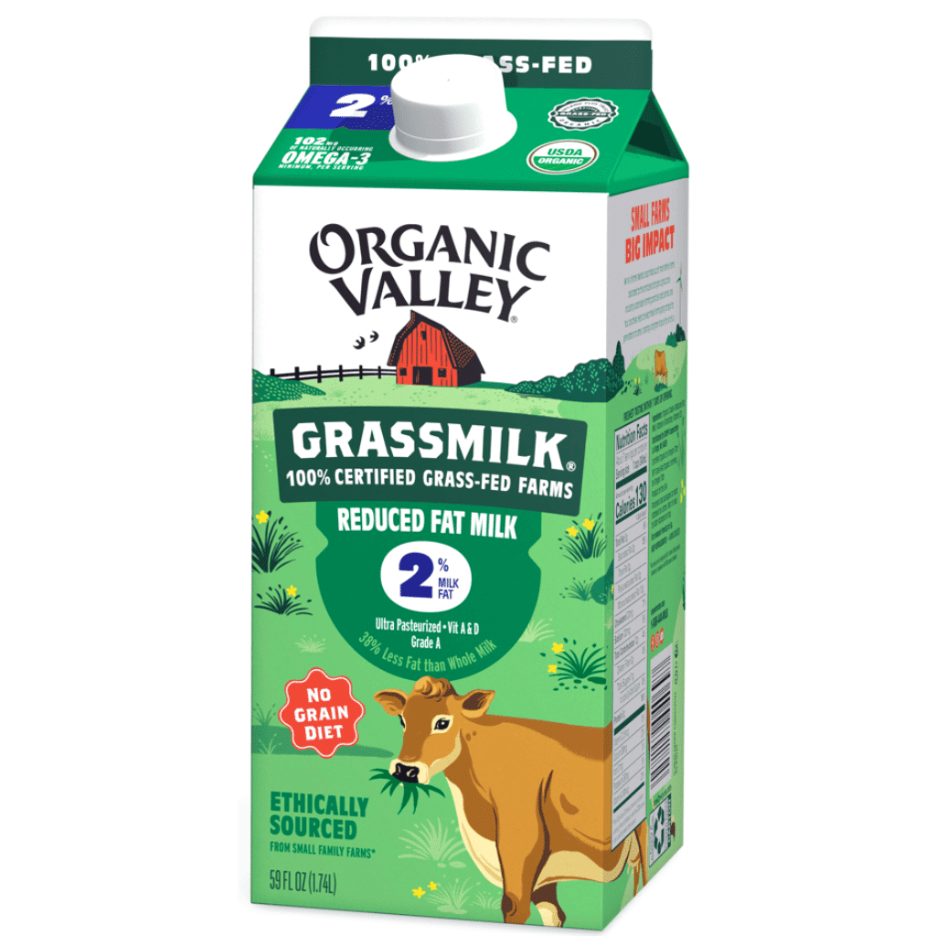 Organic Valley 草饲2%低脂有机纯牛奶 59 液盎司