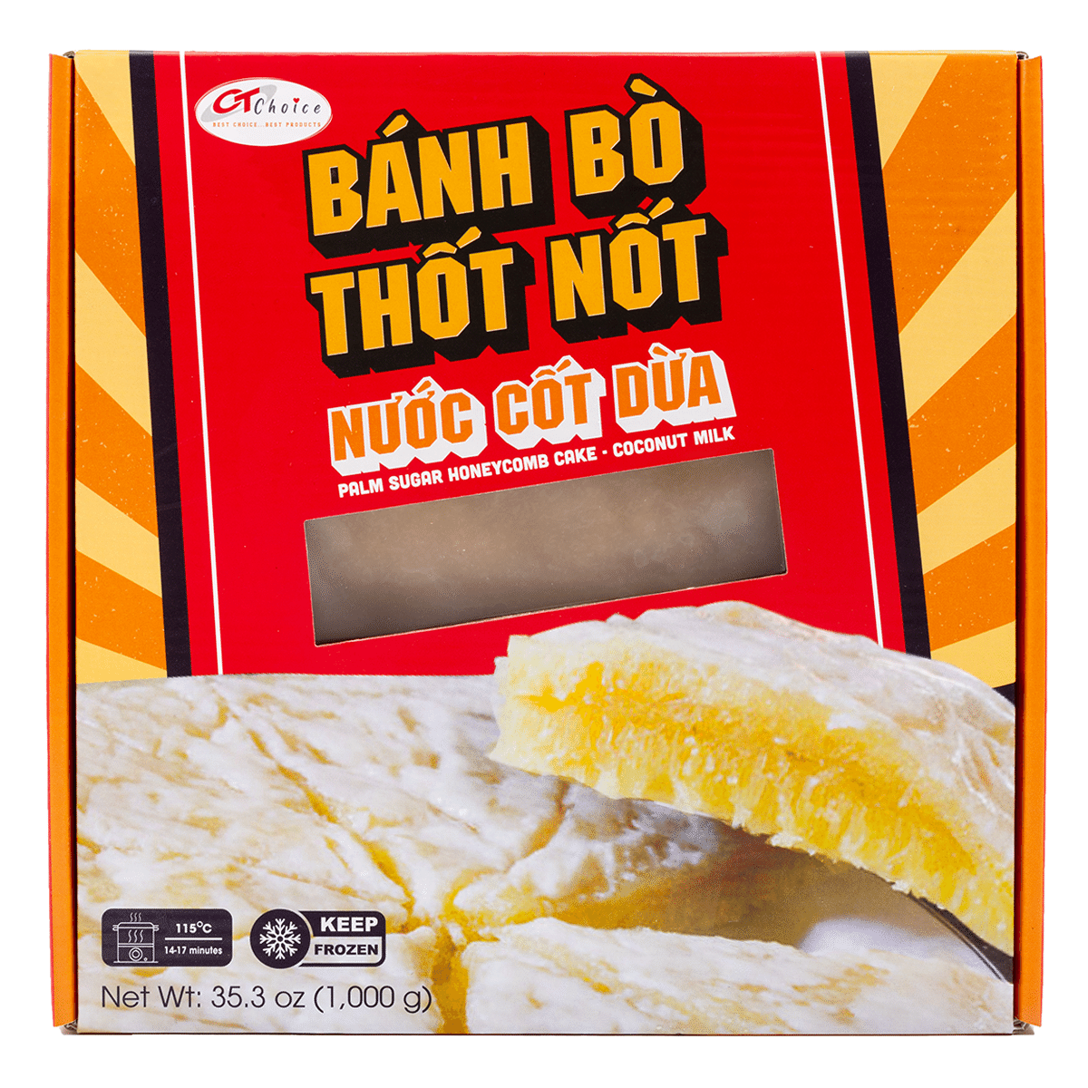 CT Choice Palm Sugar Honeycomb Cake with Coconut Milk, Frozen 1000 g