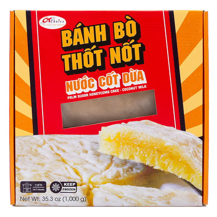 CT Choice Palm Sugar Honeycomb Cake with Coconut Milk, Frozen 1000 克