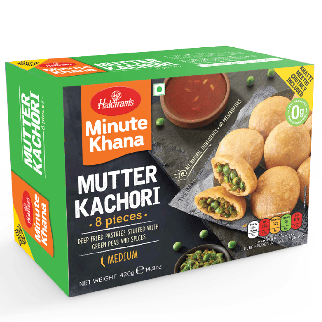 Haldiram's Minute Khana Mutter Kachori with Chutney, Frozen 8 count 14.8 oz
