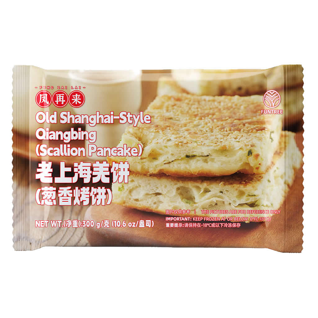 凤再来 老上海羌饼(葱香烤饼) 冷冻 300 克