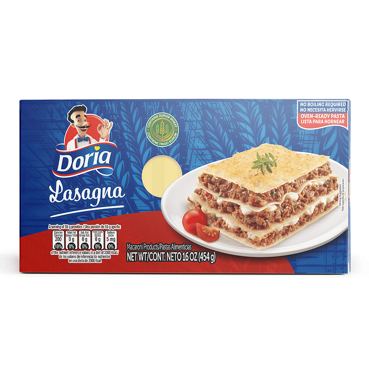 Pastas Doria Lasagna 454 gramo(s)