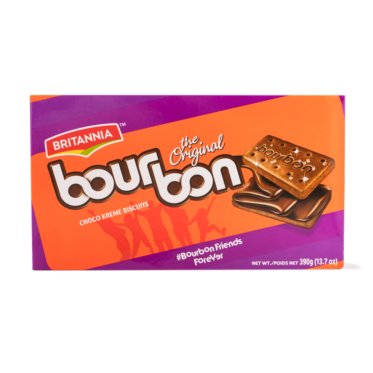 Biscoitos de Creme de Chocolate Bourbon, Britannia 390 grama(s)