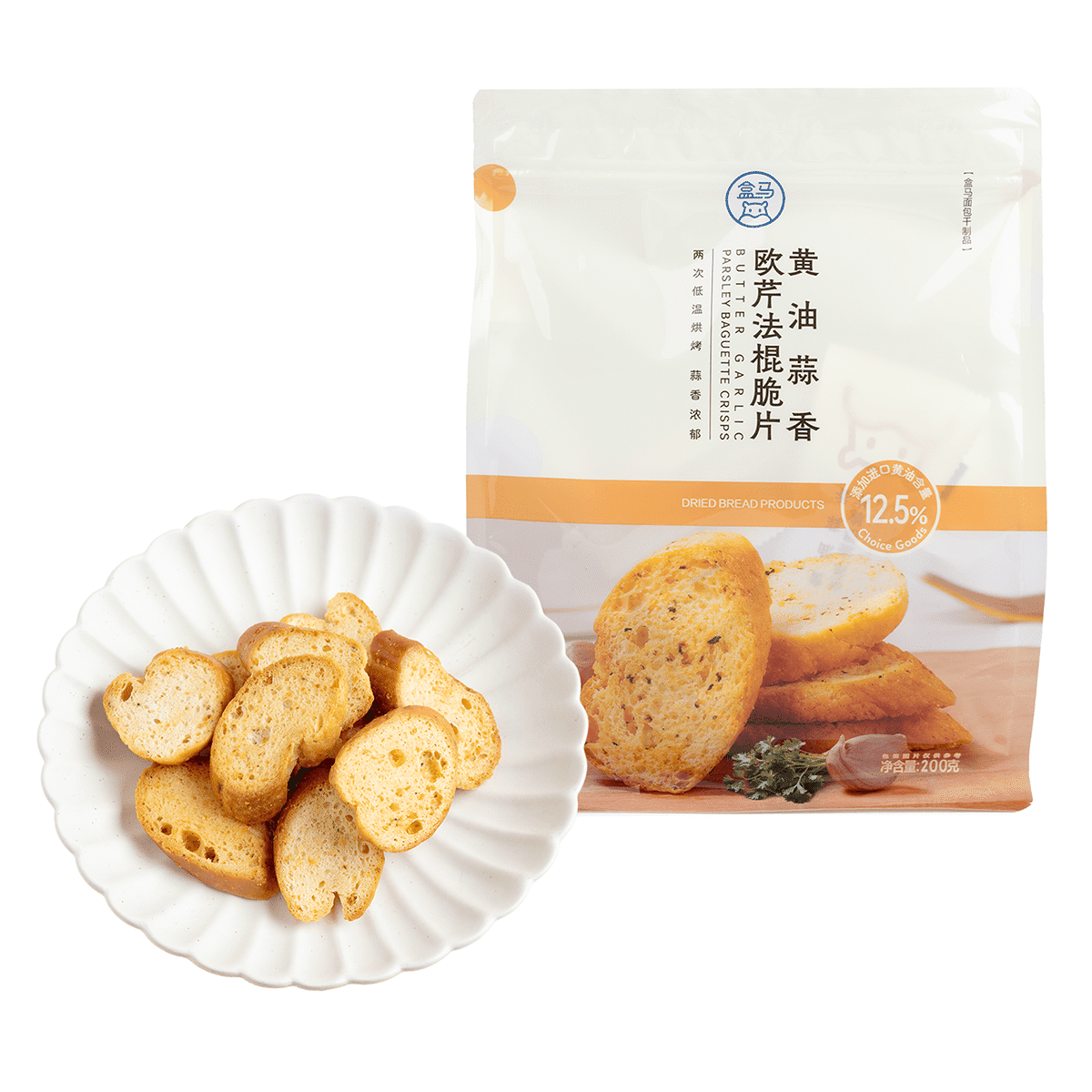 盒马 欧芹蒜香法棍脆片 200 克