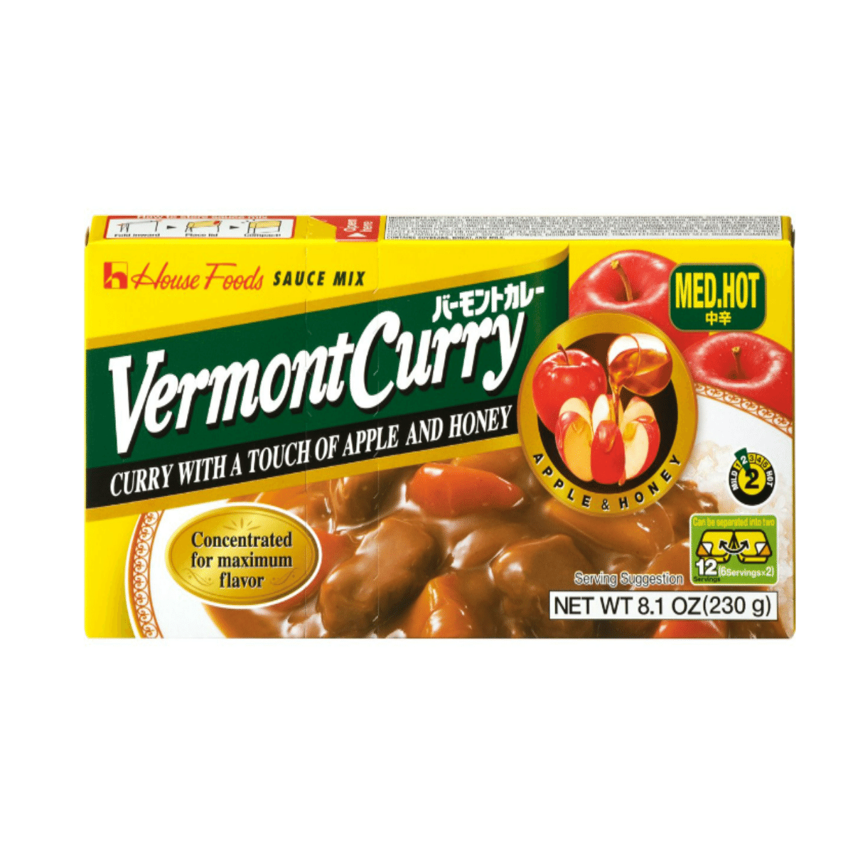 ハウス食品 バーモントカレー 中辛 8.11 オンス*60 パック