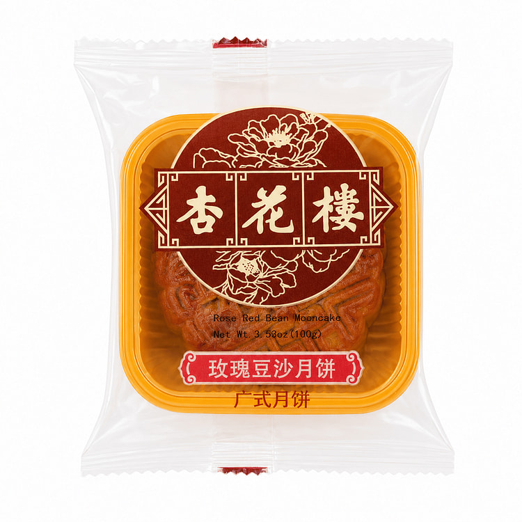 Xing Hua Lou Rose Bean Paste Moon Cake 1pc