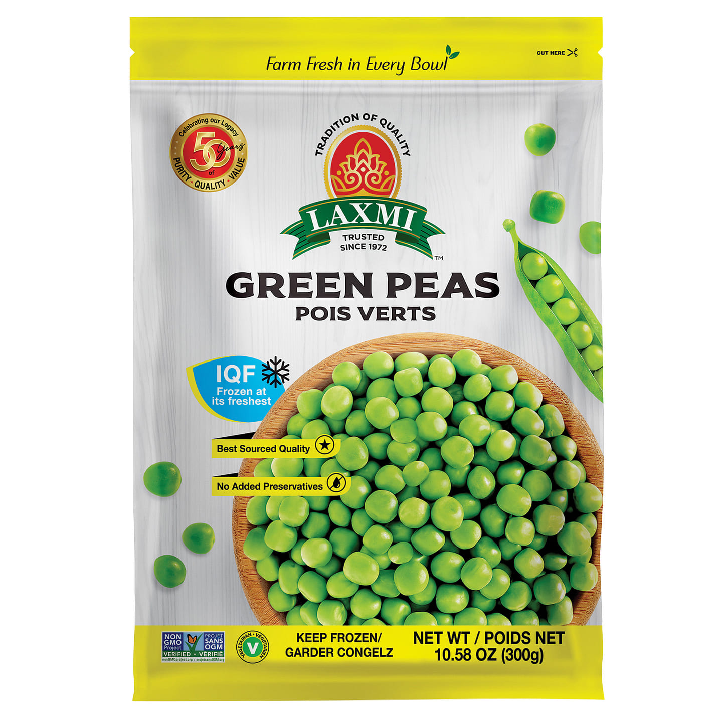 Ervilhas Verdes Congeladas Laxmi 300 g