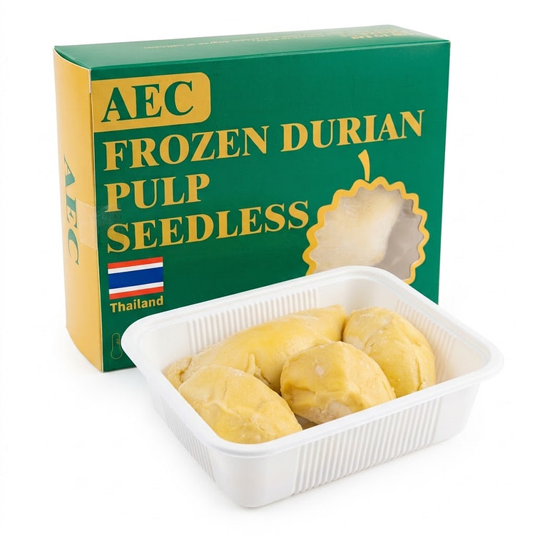 AEC Frozen Golden Pillow Durian Flesh, Seedless 400 g