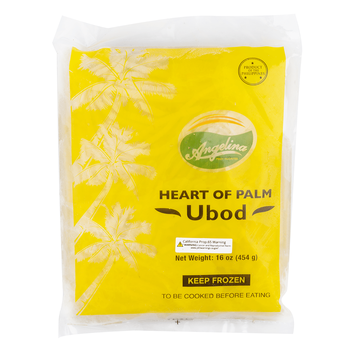 Angelina Heart of Palm (Ubod), Frozen 16 oz