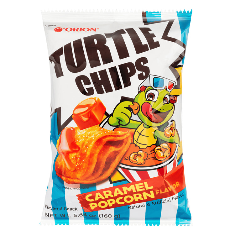 ORION TURTLE CHIPS CARAMEL POPCORN 160 g