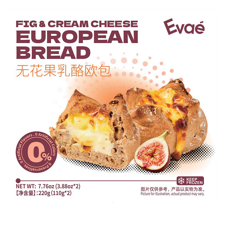 Evae 无花果乳酪欧包 2PC 220 克