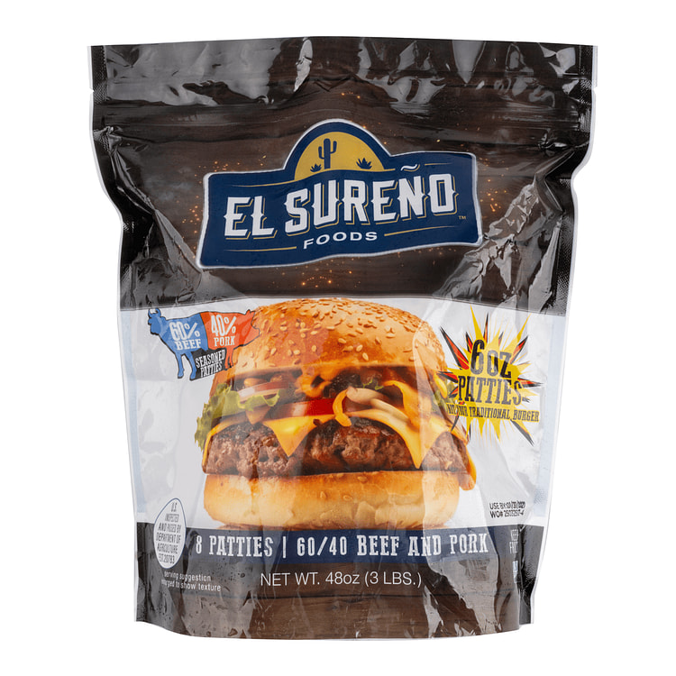 El Sureño Foods Hamburguesas 60% carne de res/40% cerdo 3 libra(s)