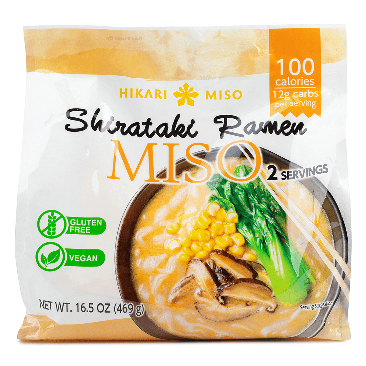しらたきラーメン 味噌 グルテンフリー ヴィーガン 2食入り 16.5 オンス