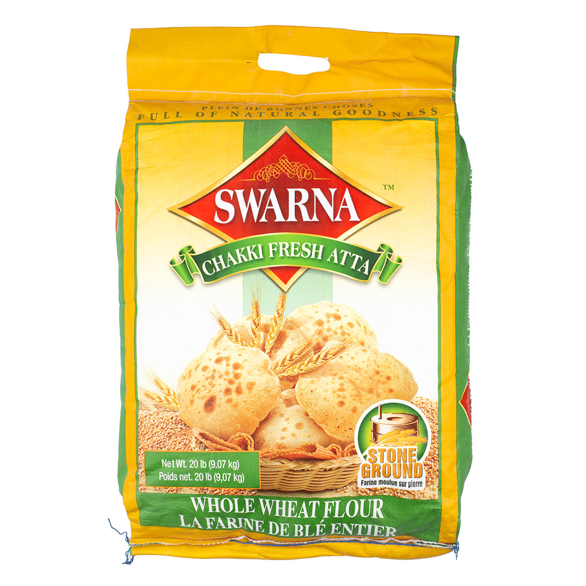 Farinha Integral Swarna Chakki Fresh Atta 20 lb