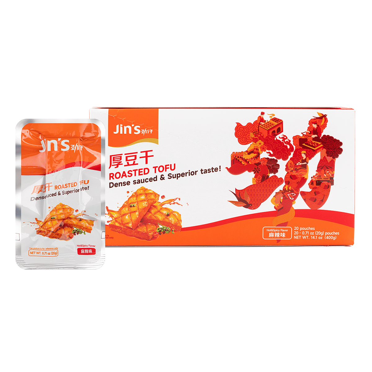 劲仔 厚豆干 麻辣味 400 克