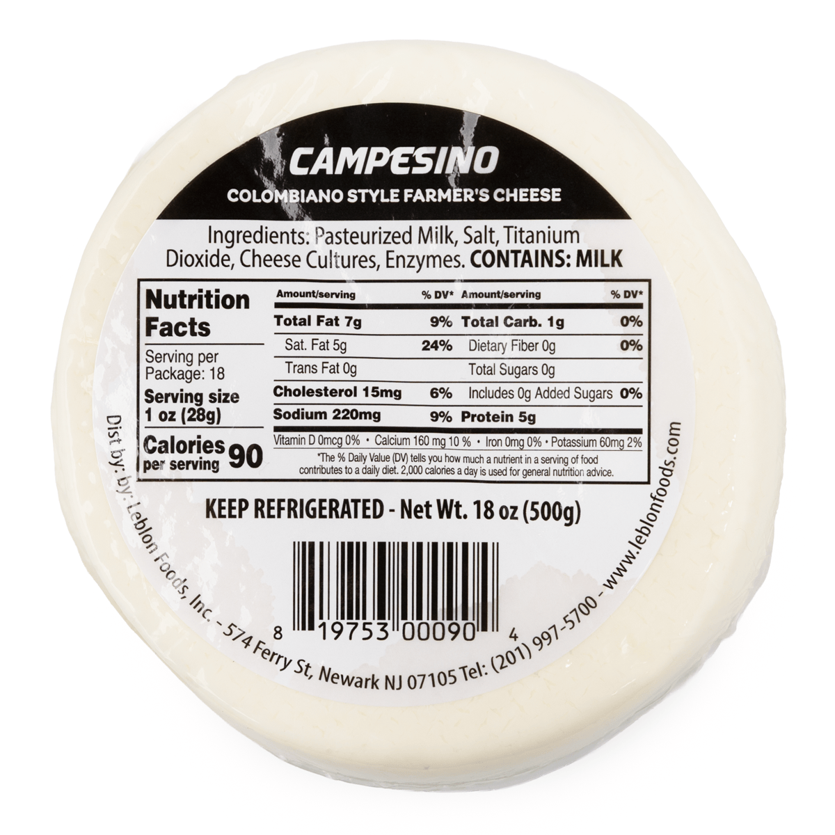 Get Zebu Colombiano Style Farmer's Cheese 500 g Delivered